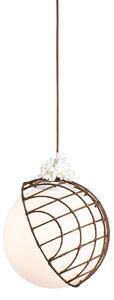 ^ΚΡΕΜΑΣΤΟ Φ/Σ 1ΧΕ27 RATTAN+ΛΕΥΚΟ ΓΥΑΛΙ D33XH120CM AURORA