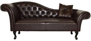 Ανάκλινδρο T.Chesterfield Niovi Hm3007.01 Pu Σκούρο Καφέ Αρ.Μπράτσο 189x61x84 cm