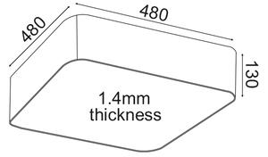 ^ΟΡΟΦΗΣ Φ/Σ LED 40W 3200LM 3000K ΛΕΥΚΟ ΜΕΤ/ΚΟ 48X48XH13CM EMERY