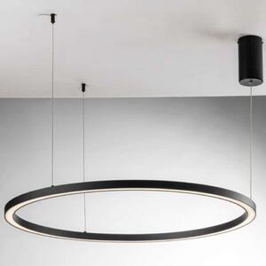 Φωτιστικό Οροφής Hoop LED-HOOP-S80-NER 40W Led Φ80cm 150cm Black Luce Ambiente Design