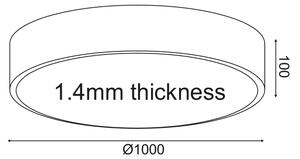 ^ΟΡΟΦΗΣ Φ/Σ LED 100W 8000LM 3000K ΜΑΥΡΟ ΜΕΤ/ΚΟ D100XH10CM OPTIMUS