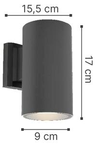 It-Lighting Candler E27 Up or Down Outdoor Light in Gray Color (80203734)