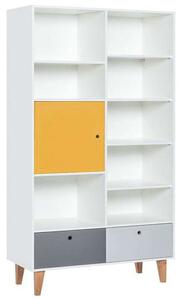 Βιβλιοθήκη Παιδική Concept Plus 16801759 105x45x201,3cm Multi-Yellow