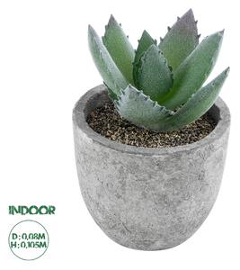 GloboStar® Artificial Garden SUCCULENT ALOE 21026 Διακοσμητικό Φυτό Παχύφυτο Αλόη Υ10.5cm