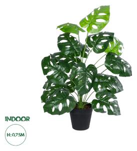 GloboStar® Artificial Garden MONSTERA PLANT 20909 - Διακοσμητικό Φυτό Μονστέρα Φ50 x Υ75cm