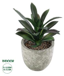 GloboStar® Artificial Garden SUCCULENT ALOE 21011 Διακοσμητικό Φυτό Παχύφυτο Αλόη Υ13cm