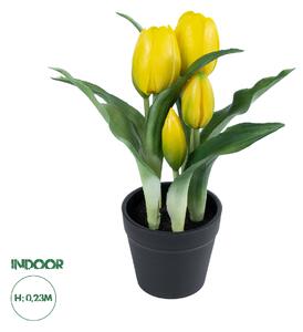 Artificial Garden YELLOW TULIP 21093 Διακοσμητικό Φυτό Κίτρινη Τουλίπα Υ23cm