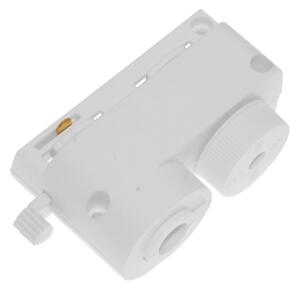 Globostar S-40035 Μονοφασικός Connector 2 Καλωδίων Αντάπτορας Κρέμασης Φωτιστικών για Λευκή Ράγα Οροφής