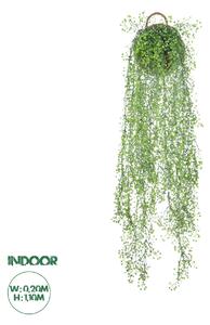 GloboStar® Artificial Garden GOLDEN BELL WILLOW 1 HANGING PLANT 20630 Κρεμαστό Τεχνητό Διακοσμητικό Φυτό Ιτίας Y110cm