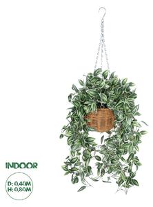 GloboStar® Artificial Garden GOLDEN BELL WILLOW HANGING PLANT 20627 Τεχνητό Κρεμαστό Διακοσμητικό Φυτό Ιτίας Y80cm