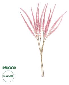 GloboStar® Artificial Garden PALE PINK SAGE BOUQUET 21090 Τεχνητό Διακοσμητικό Μπουκέτο Στάχι Απαλό Ροζ Y50cm