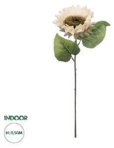 GloboStar® Artificial Garden PINK SUNFLOWER BRANCH 21211 Τεχνητό Διακοσμητικό Κλαδί Ηλιοτρόπιο Ροζ Y50cm