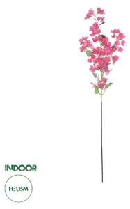 GloboStar® Artificial Garden BOUGAUVILLEA BRANCH 20649 Τεχνητό Διακοσμητικό Κλαδί Μπουκανβίλιας Φουξ Y115cm