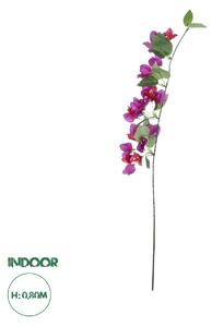 GloboStar® Artificial Garden BOUGAUVILLEA BRANCH 20656 Τεχνητό Διακοσμητικό Κλαδί Μπουκανβίλιας Φουξ Y80cm