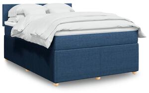 VidaXL Κρεβάτι Boxspring με Στρώμα Μπλε 160x200 εκ. Υφασμάτινο