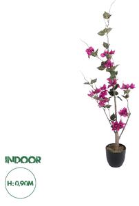 GloboStar® Artificial Garden BOUGAUVILLEA 20673 Τεχνητό Διακοσμητικό Φυτό με Ανθη Μπουκανβίλιας Φουξ Υ90cm