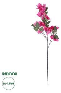 GloboStar® Artificial Garden BOUGAUVILLEA BRANCH 20643 Τεχνητό Διακοσμητικό Κλαδί Μπουκανβίλιας Φουξ Y80cm