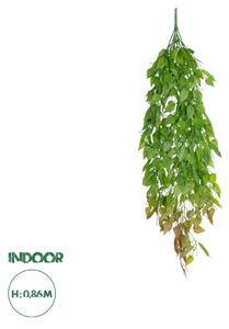 GloboStar® Artificial Garden HANGING LIMA BEAN 20846 Τεχνητό Διακοσμητικό Κρεμαστό Φυτό Φασόλι Λίμα Μ29 x Π10 x Υ86cm