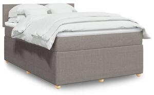 VidaXL Κρεβάτι Boxspring με Στρώμα Taupe 140x200 εκ. Υφασμάτινο