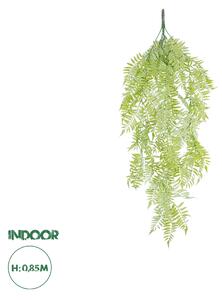 GloboStar® Artificial Garden HANGING FERN 20855 Τεχνητό Διακοσμητικό Κρεμαστό Φυτό Φτέρη Μ30 x Π14 x Υ85cm