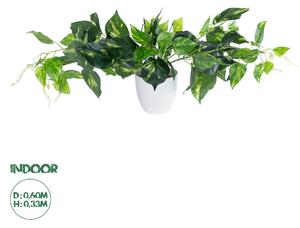 GloboStar® Artificial Garden POTHOS PINEAPPLE 20885 Τεχνητό Διακοσμητικό Φυτό Πόθος Ανανά Φ60 x Υ33cm