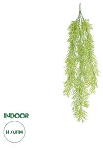 GloboStar® Artificial Garden HANGING BARLEY 20859 Τεχνητό Διακοσμητικό Κρεμαστό Φυτό Κριθάρι Μ26 x Π15 x Υ81cm