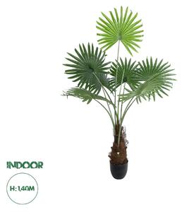 GloboStar® Artificial Garden SERENOA PALM PLANT 20971 Διακοσμητικό Φυτό Φοίνικα Σερενόα Φ60 x Υ140cm