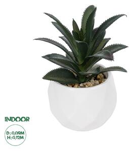 GloboStar® Artificial Garden SUCCULENT ALOE POTTED PLANT 20983 Διακοσμητικό Φυτό Αλόης Φ9 x Υ12cm