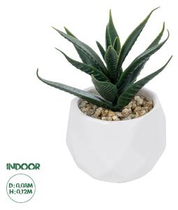 GloboStar® Artificial Garden SUCCULENT ALOE POTTED PLANT 20992 Διακοσμητικό Φυτό Αλόη Φ8 x Υ12cm