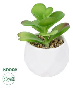 GloboStar® Artificial Garden SUCCULENT KALANCHOE POTTED PLANT 20995 Διακοσμητικό Φυτό Καλαχόη Φ8 x Υ10cm