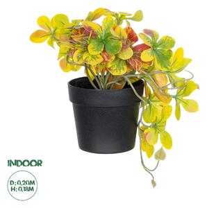 GloboStar® Artificial Garden SCHEFFLERA MIX PLANT 20956 Διακοσμητικό Φυτό Σεφλέρα Φ20 x Υ18cm