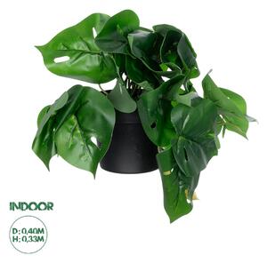 GloboStar® Artificial Garden MONSTERA PLANT 20945 - Διακοσμητικό Φυτό Μονστέρα Φ40 x Υ33cm