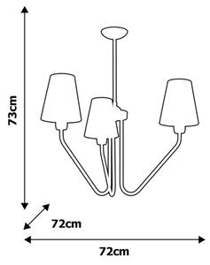 Κρεμαστός πολυέλαιος VICTORIA 3xE27/60W/230V λευκό