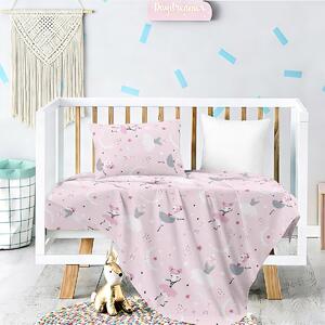 Σεντόνια Κούνιας (Σετ) Melinen Prime Line Baby Ballerina Ροζ ΜΕ ΛΑΣΤΙΧΟ 70x140+17