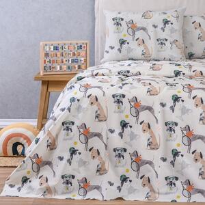Σεντόνια Μονά (Σετ) Melinen Kids Line Doggy Μπεζ ΧΩΡΙΣ ΛΑΣΤΙΧΟ 170x270