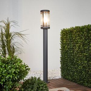 Lindby Φωτιστικό δρόμου Djori, 80 cm, ανθρακί, ανοξείδωτο ατσάλι, E27, Γκρι, Ανοξείδωτος χάλυβας, σύγχρονο