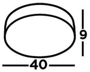 Searchlight 2714CC - Φωτιστικό οροφής LED FLUSH LED/24W/230V διάμετρος 40 cm χρώμιο