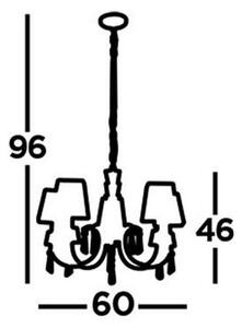 Searchlight 6885-5CC - Κρεμαστό φωτιστικό οροφής PORTICO 5xG9/33W/230V χρώμιο