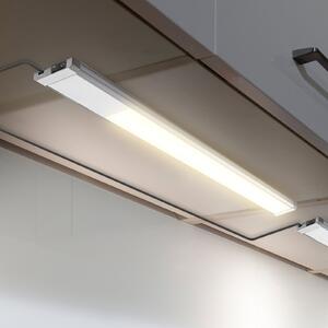 B.K. Licht Φωτιστικό LED για ντουλάπι Kniff ασημί, μήκος 57,5 cm, 3.000 K, Μεταλλικό, Κουζίνα, Μέταλλο