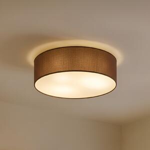 Lindby Φωτιστικό οροφής Sebatin, Ø 40 cm, ανοιχτό καφέ, ύφασμα, E27, ρυθμιζόμενος, Καφέ / Σκουριάς, υπνοδωμάτιο, Ύφασμα / Κλωστοϋφαντουργία, σύγχρονο