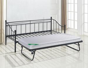 MARIN SET: DAYBED (ΓΙΑ ΣΤΡΩΜΑ 90X190) + ΒΟΗΘΗΤΙΚΟ ΚΡΕΒΑΤΙ ΜΕ ΣΤΡΩΜΑ 185X85 ΜΕΤΑΛΛΟ ΜΑΥΡΟ