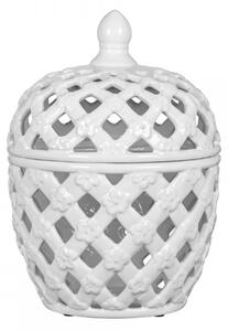 Artekko Artekko Lidded Jar Διακοσμητικό Δοχείο με Καπάκι Κεραμικό Λευκό (21.1x21.1x29.2)cm 1107