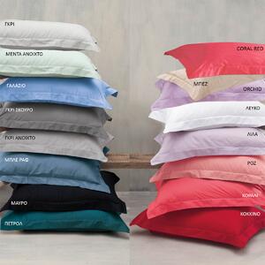 Ζεύγος Μαξιλαροθήκες Oxford (50x70) Rythmos Scenario Γαλαζιο