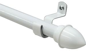 Κουρτινόξυλο Φ12mm Μονό Επεκτεινόμενο 55-85cm Με Άκρα Grace Cup White 510100