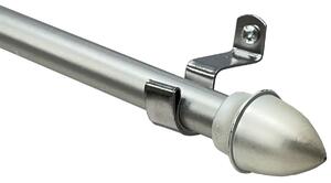 Κουρτινόξυλο Φ12mm Μονό Επεκτεινόμενο 135-225cm Με Άκρα Grace Cup Chrome Mat 510112