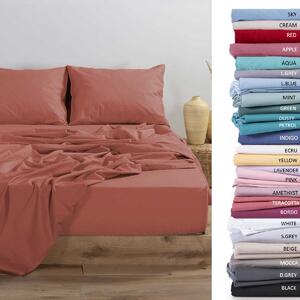 Παπλωματοθήκη Μονή (160x240) Nef-Nef Homeware Basic Bordo 1218