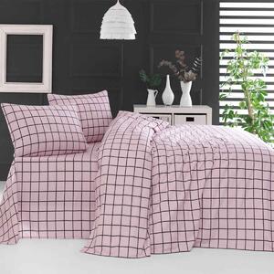 Φανελένια Σεντόνια Μονά (Σετ) Rythmos Squares Pink