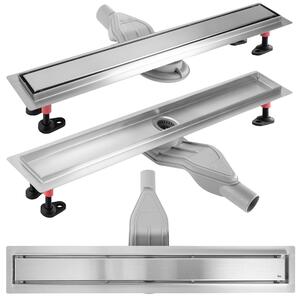 REA Neox Superflow Linear Drain, BRUSHED STEEL 60