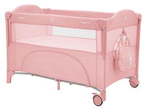 Παρκοκρέβατο 2 Θέσεων (0+ Μηνών/Έως 15kg) Kikka Boo Milky Way Pink 2023