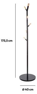 Καλόγερος Ρούχων F-V Coat Hanger 6 Hooks Black 138934A